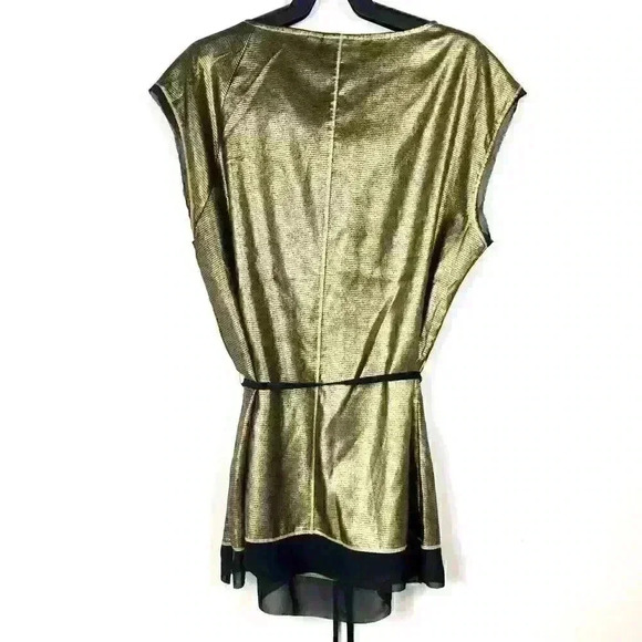 Simply Vera Vera Wang Metallic Bow Tie Shirt - Picture 2 of 7